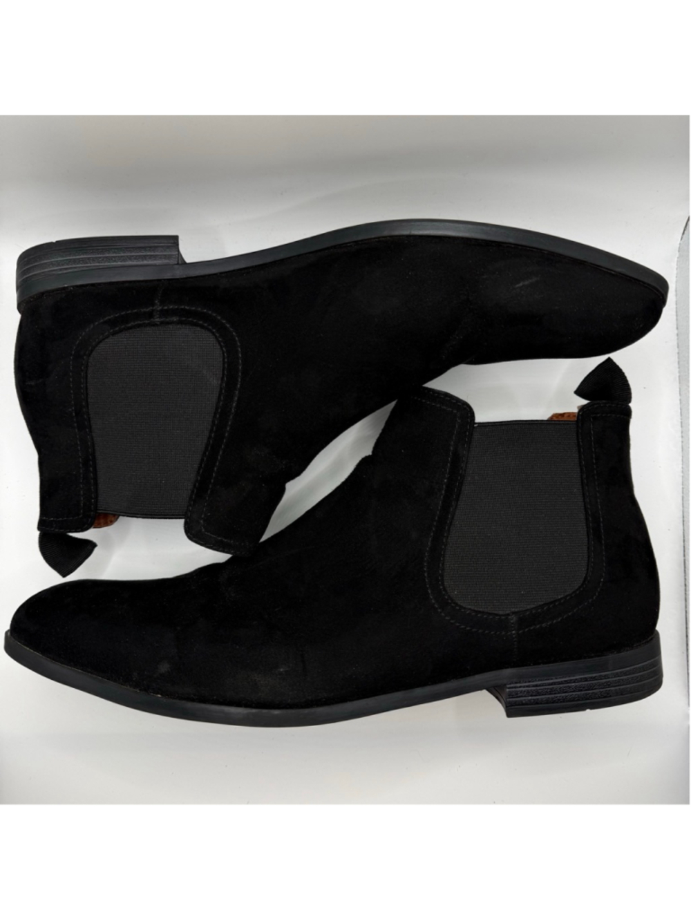 Men's H&M Black Suede Chelsea Boots Size 11.5 Casual Work Wear‎